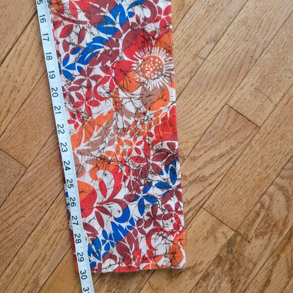 Mr Turk Trousers Bright Multicolor Floral Print Dress Pant Beach Art - Picture 15 of 15